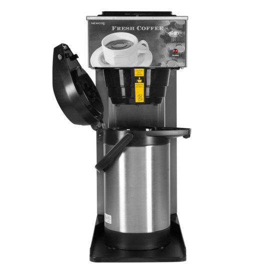 stainless steel cabinet, black plastic base AKH-LD Brewer shown with Shurizjo Airpot