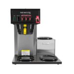 stainless steel cabinet, black plastic face plate, hot water faucet, three burners FC-3 Brewer