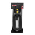 stainless steel cabinet, black plastic base, hot water faucet FC-LD Brewer shown with Zojirushi Short Dispenser