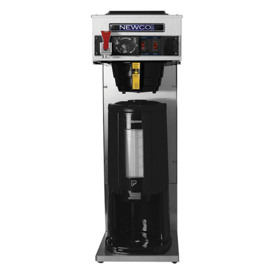stainless steel cabinet, hot water faucet GXF-TD Brewer, shown with Zojirushi tall dispenser