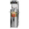 stainless steel cabinet, back up pour-in NKT5-NS1 Iced Tea Brewer, shown with 3 gallon round tall tea urn