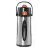 kk airpot with sight gauge shown with the brandable pump action Brandable KK Airpot Lid and orange decaf label