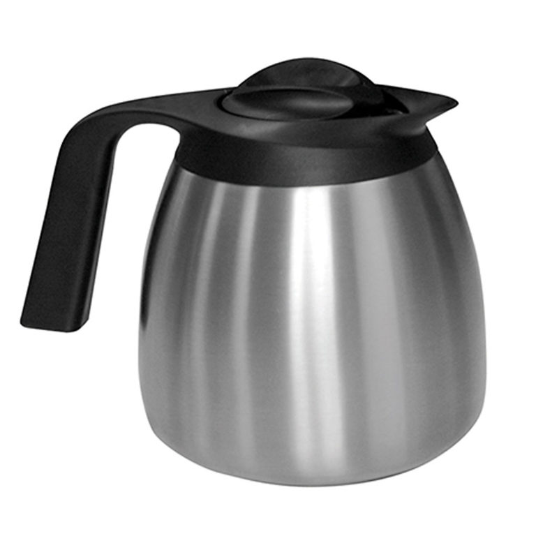stainless steel lined vacuum insulated pour Thermal Butler Carafe with black lid/handle