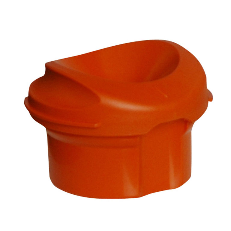 orange plastic brew through lid