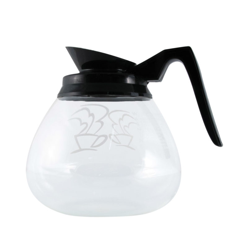 black handled regular glass carafe