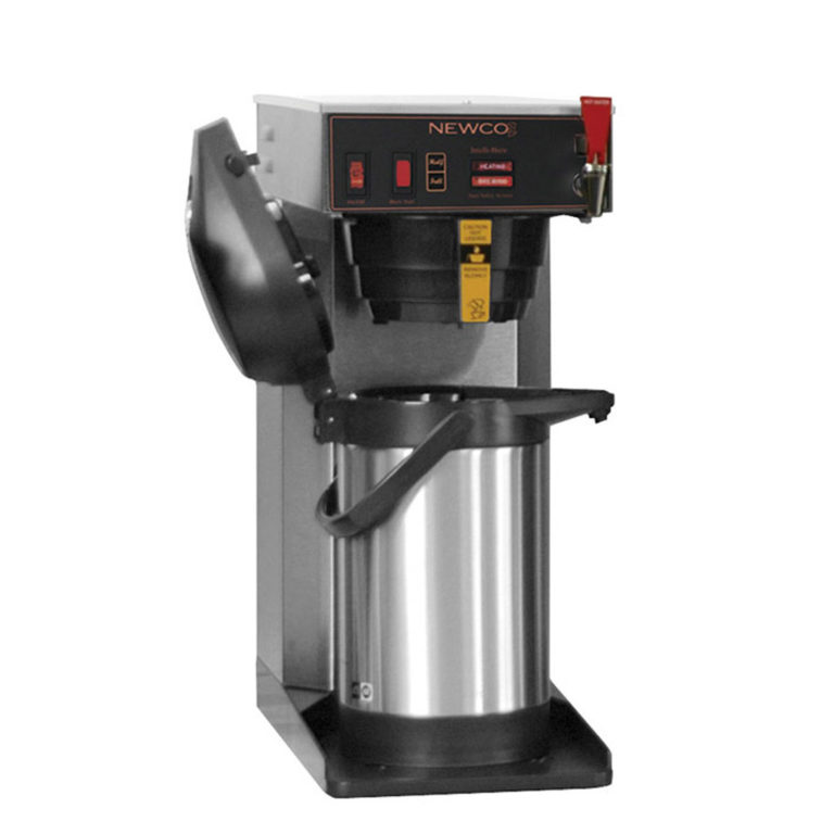 stainless steal cabint, black plastic base IA-LD brewer shown with Shurizjo dispenser