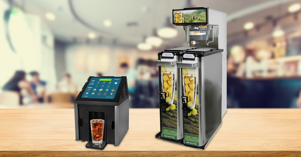 NK-TVT brewer with the Cold flavor shot in a restaurant environment creating the Restaurant Flavored Iced Tea System