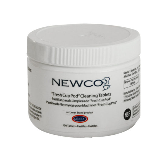 Bottle of Newco Fresh Cup Pod Cleaning Tablets