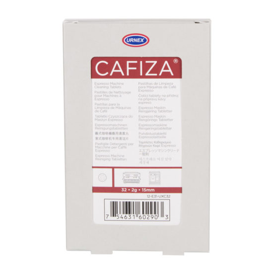 A box of 32 Cafiza tablets